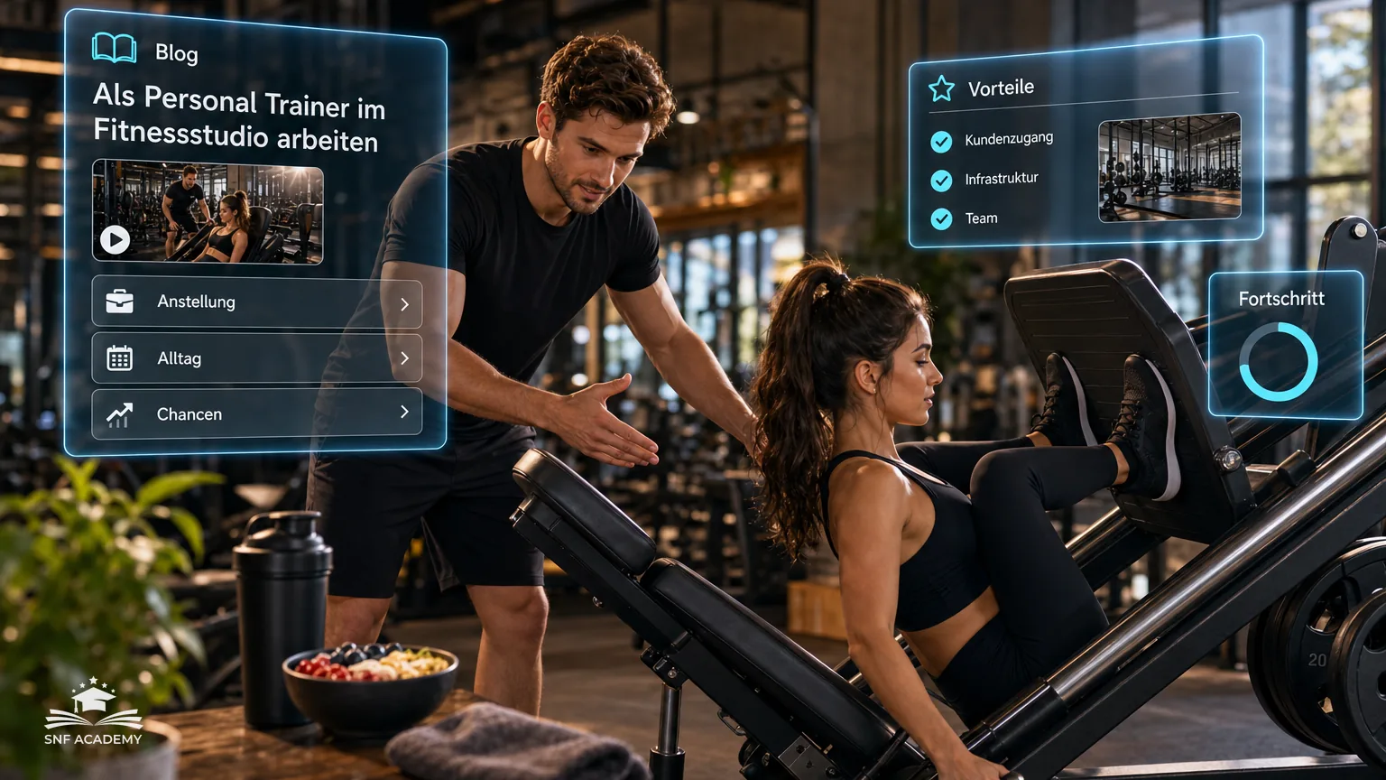 Als Personal Trainer im Fitnessstudio arbeiten