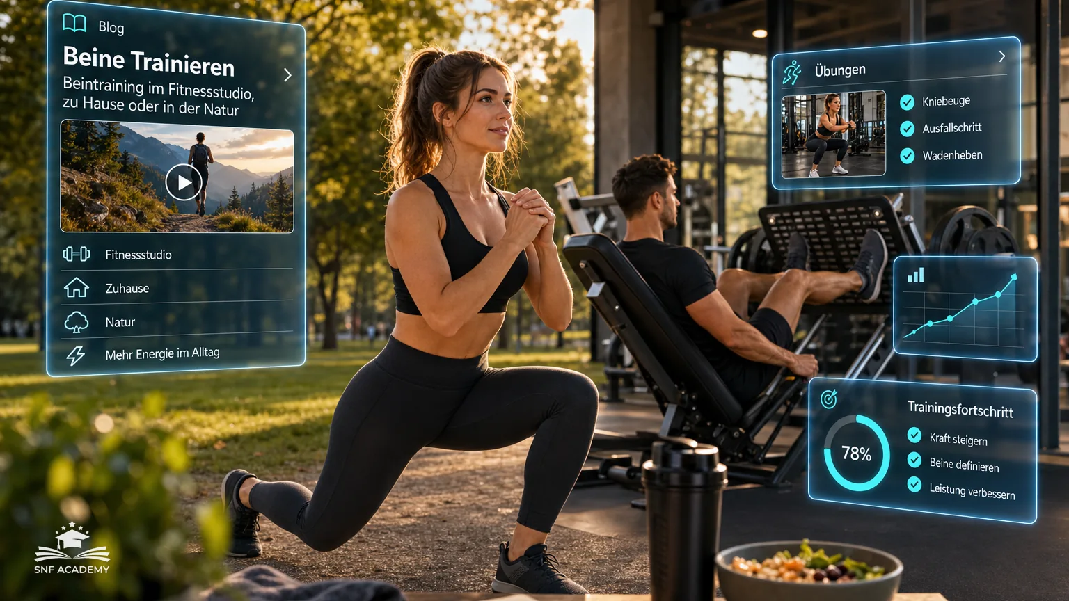 Beine Trainieren: Beintraining im Fitnessstudio, zu Hause oder in der Natur