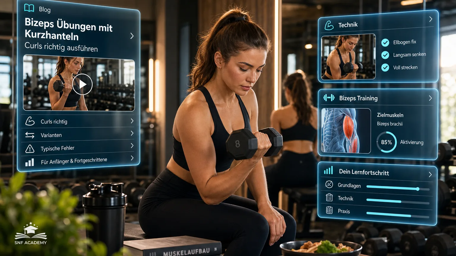 Bizeps Übungen mit Kurzhanteln: Curls richtig ausführen