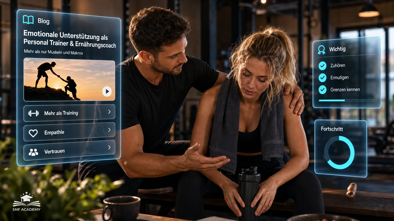 Emotionale Unterstützung als Personal Trainer & Ernährungscoach: Mehr als nur Muskeln und Makros