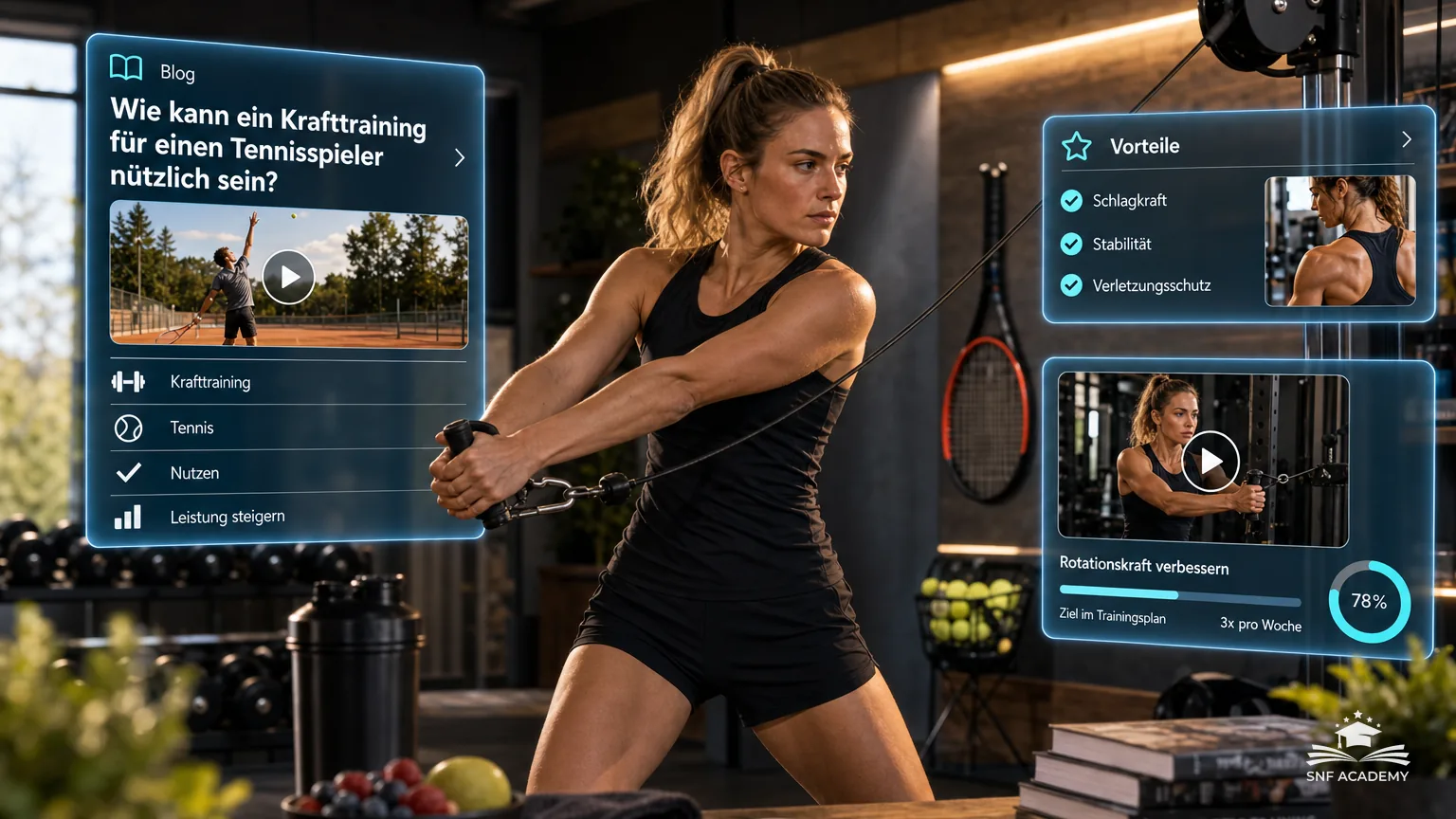 Wie kann ein Krafttraining für einen Tennisspieler nützlich sein?