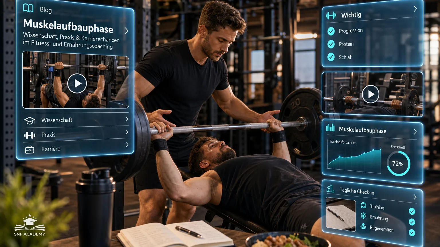 Muskelaufbauphase – Wissenschaft, Praxis & Karrierechancen im Fitness- und Ernährungscoaching