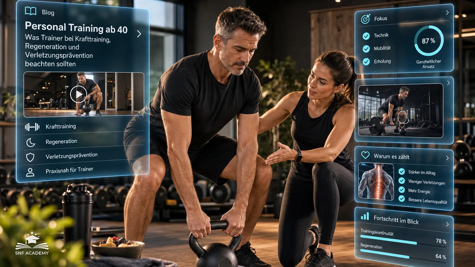 Personal Training ab 40: Was Trainer bei Krafttraining, Regeneration und Verletzungsprävention beachten sollten