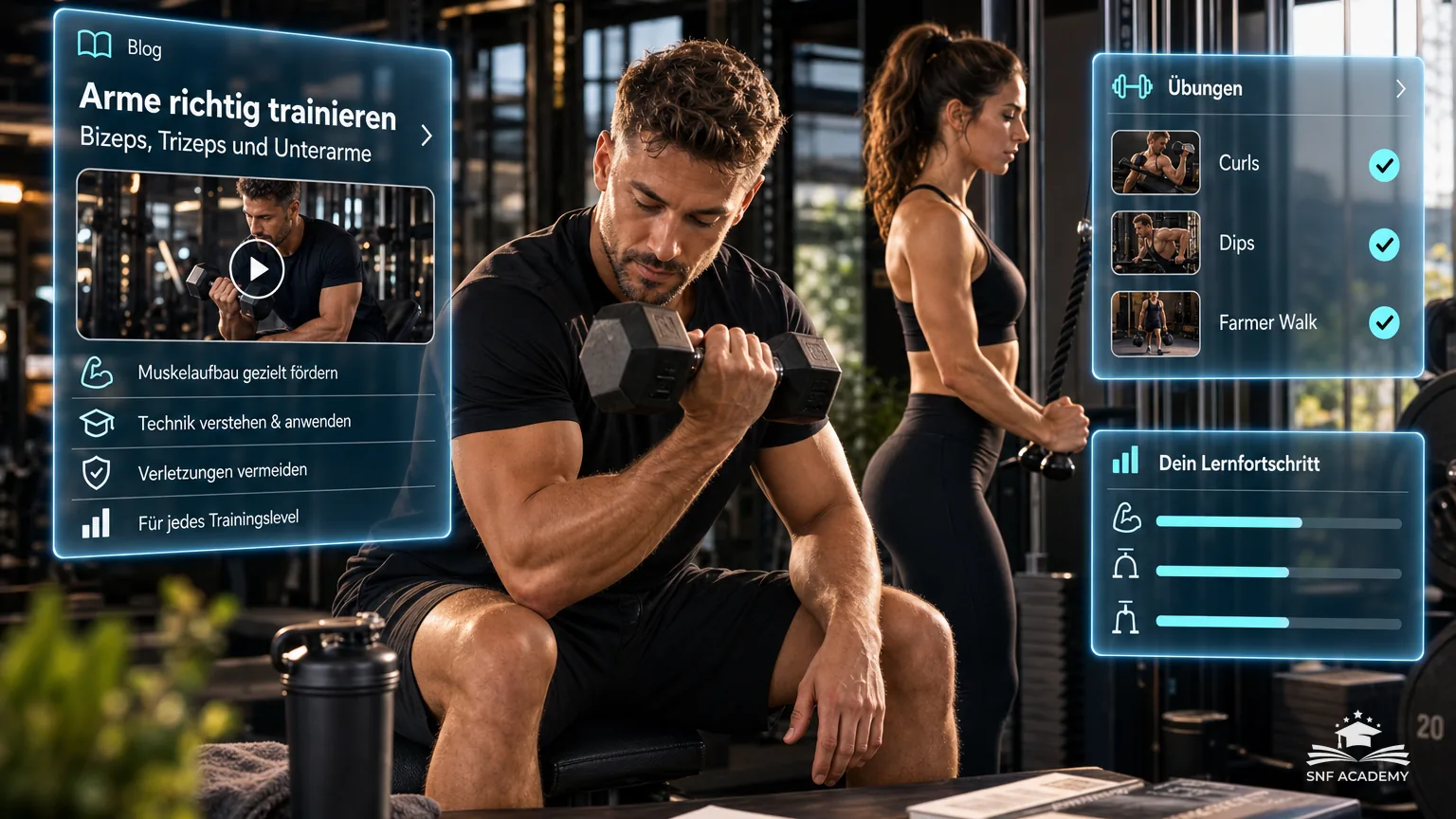 Arme richtig trainieren: Bizepstraining, Trizepstraining - Unterarme optimal trainieren