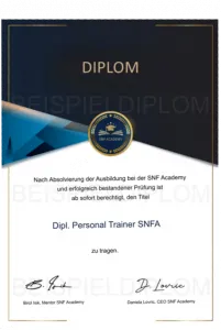 Personal Trainer Ausbildung Diplom