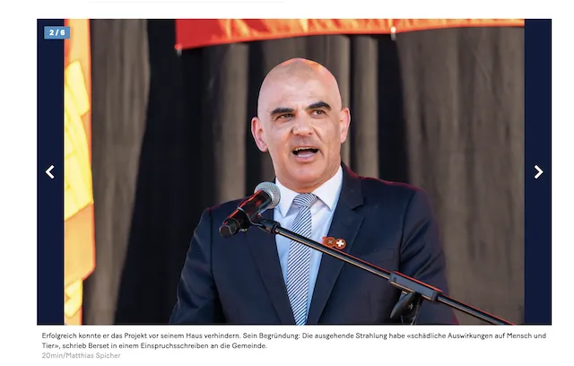 alain berset handy strahlung