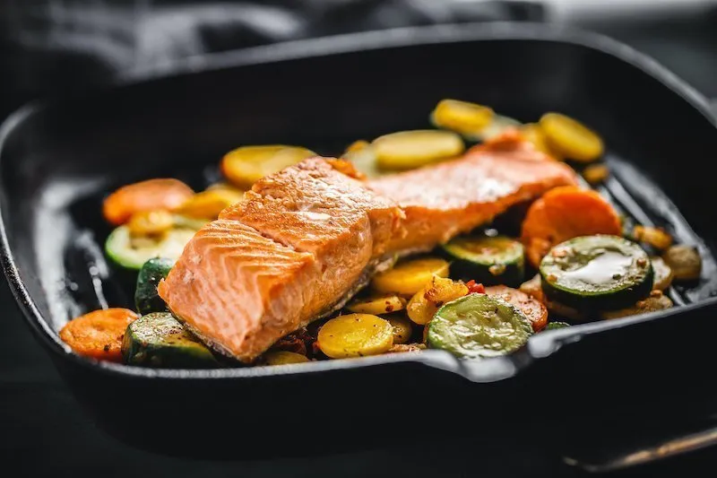 low carb rezept lachs mit gemüse