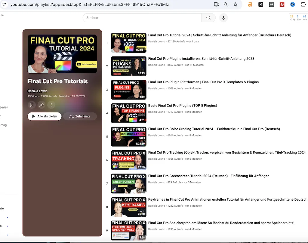 final cut pro video editieren