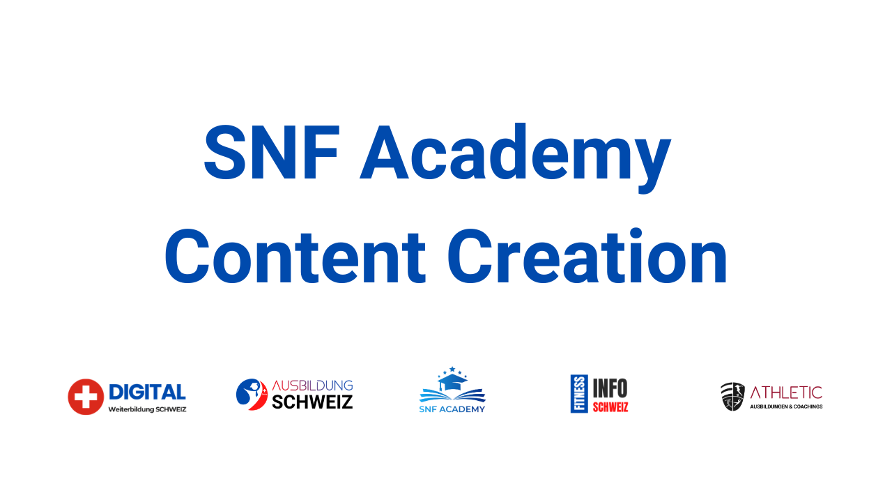 Die SNF Academy und Content Creation – Future Skill für Coaches ...